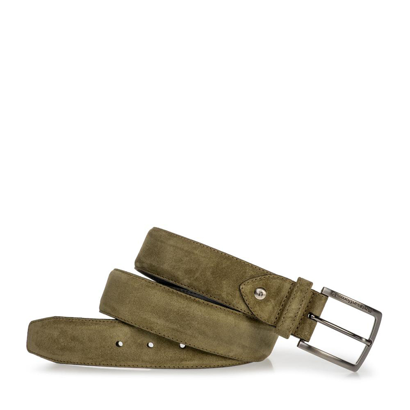 Floris van Bommel Riem Green Suede