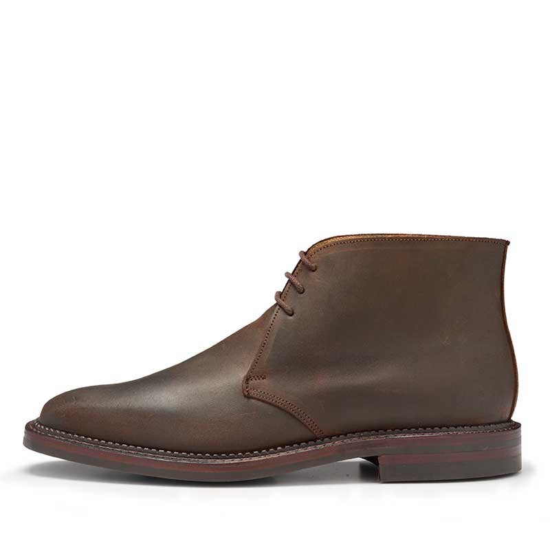 Crockett & Jones Veterboot Molton Dark Brown Rough-Out Suede 