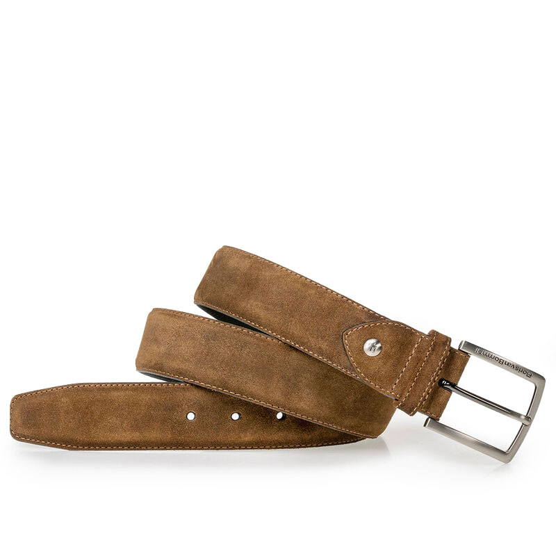 Floris van Bommel Riem Cognac Suede 66.13