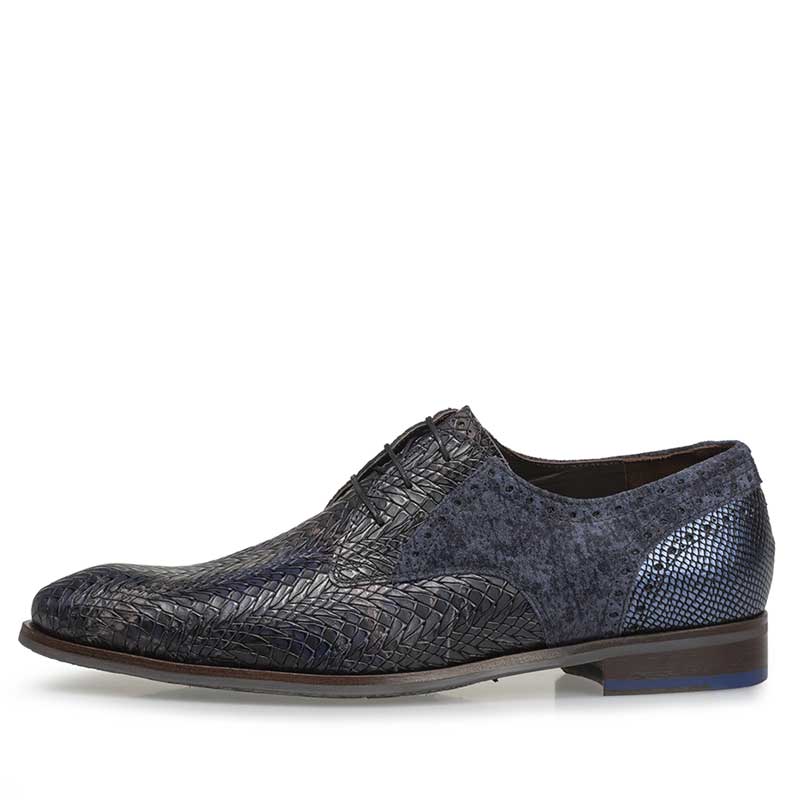 Floris van Bommel Veterschoen De Stapper Dark Blue