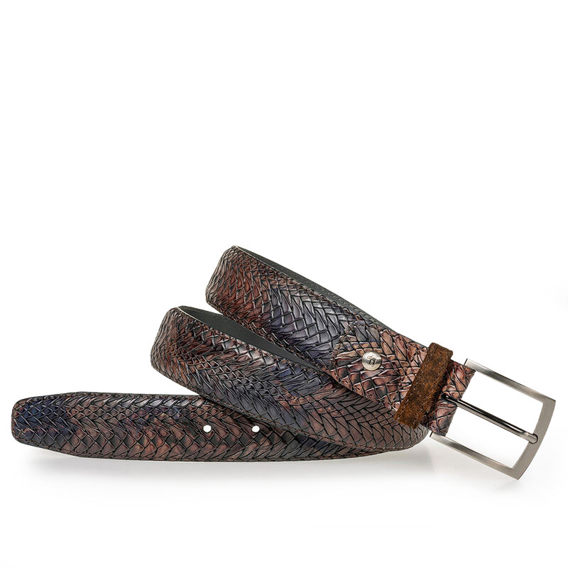 Floris van Bommel Riem Brown Print 24.30