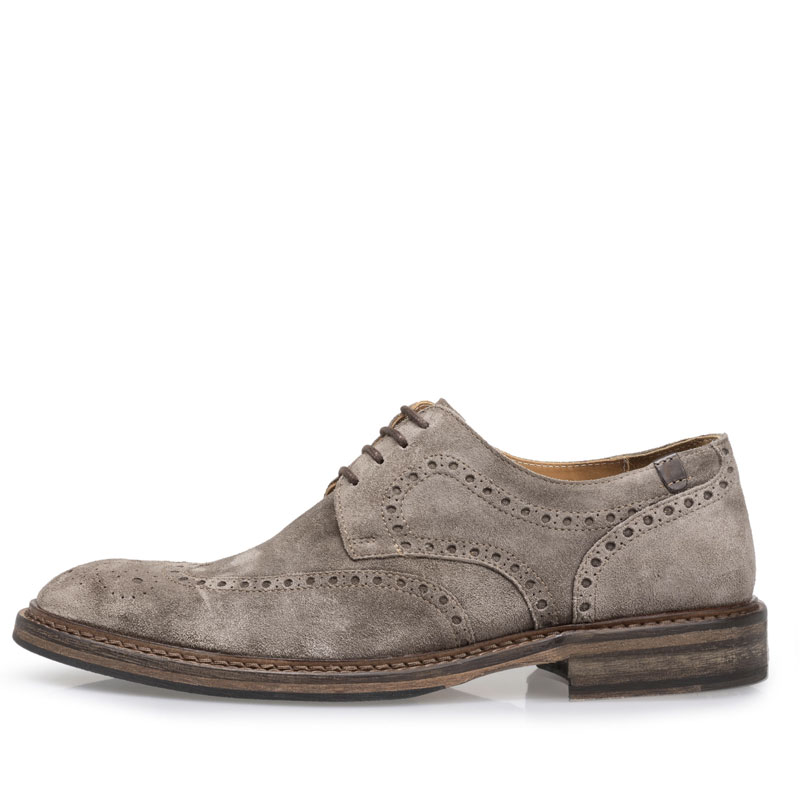 Floris van Bommel Veterschoen De Moker Taupe 03.02