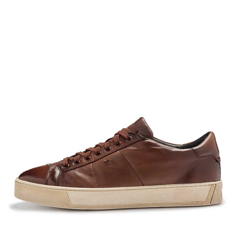 Santoni Sneaker Gloria Brown Calf