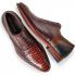 Floris van Bommel Veterschoen De Stapper 05.16 Cognac Reptiel 