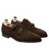 Crockett & Jones Gespschoen Lowndes 4 Dark Oak Suede 