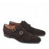 Santoni Gespschoen William Dark Brown Suede 